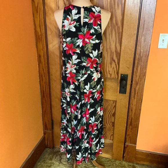 Vintage 90s Bright Tropical Flowers Summer Dress - Picture 9 of 9